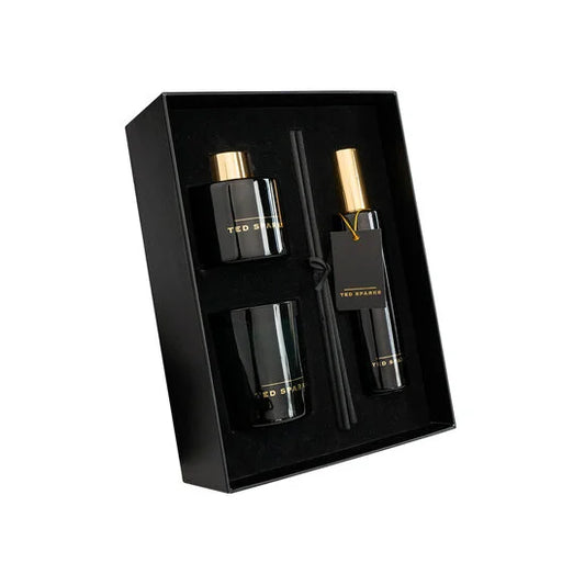 TED SPARKS - Candle, Diffuser & Room Spray Gift Set - Patchouli & Musk