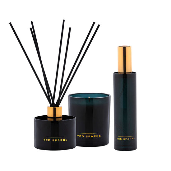 TED SPARKS - Candle, Diffuser & Room Spray Gift Set - Patchouli & Musk