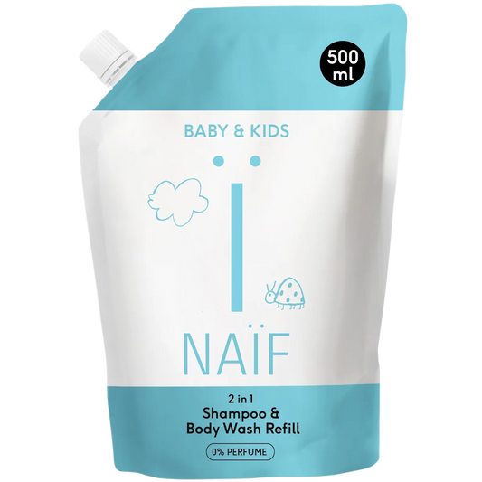 2-in-1 Shampoo & Body Wash 0% Parfum navulverpakking 500ml