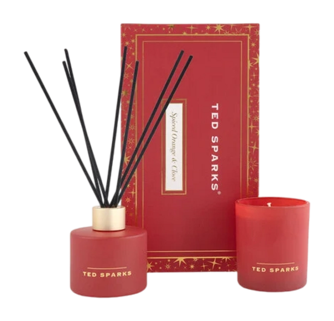 TED SPARKS Candle & Diffuser Gift Set - Spiced Orange & Glove